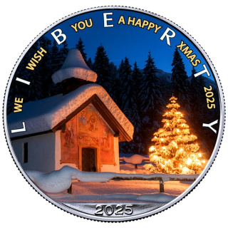 NEU* 1 oz American Eagle Liberty 2025 - STILLE NACHT / SILENT NIGHT - X-MAS Weihnachtsedition