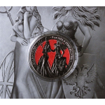 2 oz Germania 2019 Edition - GERMANIA & BRITANNIA -  RUTHENIUM RED DIAMOND DUST - Roter Diamantenstaub - Coin Card - Germania Mint