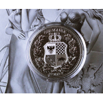 2 oz Germania 2019 Edition - GERMANIA & BRITANNIA -  RUTHENIUM RED DIAMOND DUST - Roter Diamantenstaub - Coin Card - Germania Mint