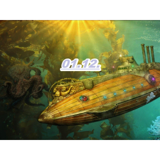 Samoa 2026 BIMETALL - JULES VERNE 20,000 Meilen unter dem Meer  - Rotating Design - 15 g Silber 340 g Kupfer Antique Silber/Kupfer - 1$