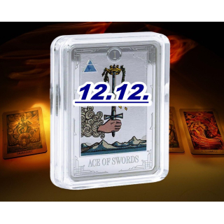 1 oz Niue Tarot 2025 Proof - SCHWERT-ASS / ACE of SWORD - Tarot Minor Arkana (2) - Silber 2 $ - es geht weiter am 10.12.25  !