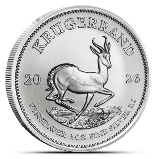 NEU* 1 oz Krügerrand Südafrika 2026 BU - Silber - South Africa - * SpotPreisAbhängig *