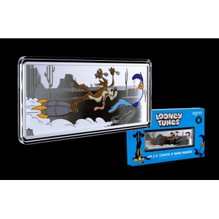 1 oz Niue 2025 Proof - COYOTE vs. ROADRUNNER Die Jagd (3) - Looney Tunes Silber 2 $  - Agoro/NZ Mint