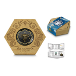 2 oz Malta 10 Euro 2025 Dark Ruthenium - OCHSE / OX - Maltesischer Ochse - Welle / Flower - Endangered Species - Ultra High Relief Silber Multimetall