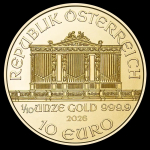 1/10 Unze Gold Wiener Philharmoniker Österreich 2026 BU