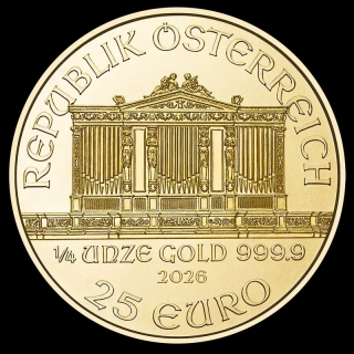 1/4 Unze Gold Wiener Philharmoniker Österreich 2026 BU