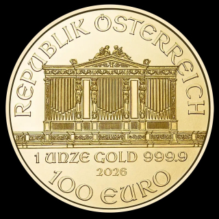 1 Unze Gold Wiener Philharmoniker Österreich 2026 BU
