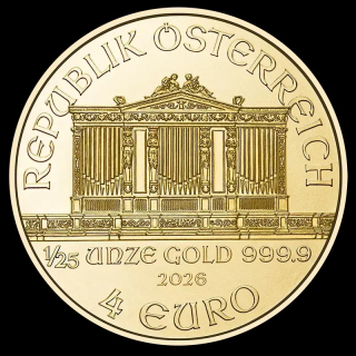 1/25 Unze Gold Wiener Philharmoniker Österreich 2026 BU