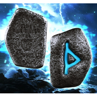 1 oz RUNEN Barren Germania - THURISAZ - Schutz & Transformation  - Runenkunde Altgermanische Schriftzeichen (10) - Germania Edition - Antique Finish - UV Leuchtend  - Germania Mint Edition