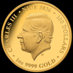 1 oz Gold Niue 2025 Proof - SPACE - JUPITER from CALLISTO  from PHOBOS - Planeten & Monde des Sonnensystems - Silber Color 100 NZ$