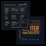 1 oz Gold Niue 2025 Proof - SPACE - JUPITER from CALLISTO  from PHOBOS - Planeten & Monde des Sonnensystems - Silber Color 100 NZ$