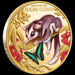 NEU** 1 oz Gold Niue 2026 Proof - BABY POSSUM / Sugar Glider - Cute & Cuddly serie - Babytiere Australiens (3) - Color 100 NZ$