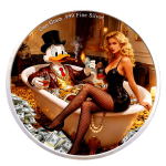 NEU* 1 g Silber Round - DAGOBERT DUCK Der Geist des Reichtums .- Scrooge Mc Duck The Spirit of Wealth