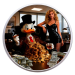 NEU* 1 g Silber Round - DAGOBERT DUCK Der Geist des Reichtums .- Scrooge Mc Duck The Spirit of Wealth