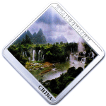 2014 Niue Proof Silber - Huangguoshu Waterfall China...