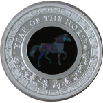 Aurinum*Top*Angebot* 1 oz Australien 2026 OPAL Proof - Jahr des Pferdes / Year of the Horse - LUNARSERIE OPAL -1 AU$ - Silberpferd
