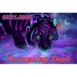 1 oz Niue 2026 Black Proof Gilded - TASMANISCHER / Tasmanian TIGER - SilberEdition 1 $