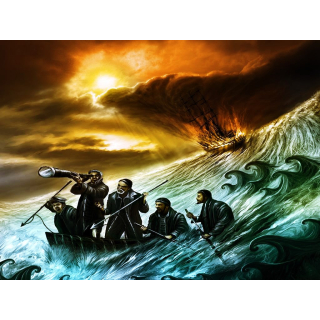 2 oz Niue 2026 Black Proof - MOBY DICK - Die Jagd des Captain AHAB auf den Grossen POTTWAL Captain Ahabs hunt for the great sperm whale  - 5 $