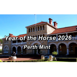 1/2 oz Australien 2026 COLOR - JAHR des PFERDES / Year of the HORSE - LUNAR 3 Serie - 0,5 AU$ - Silberpferd Silver Horse