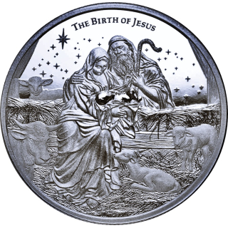 NEU* 1 oz Niue 2025 BU - Die GEBURT des JESUS CHRISTUS - DIE WUNDER des JESUS CHRISTUS - Wonders of Jesus Christ - NEUE SERIE 2. MOTIV - 2$