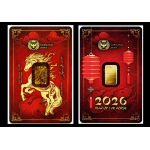 NEU** 1 g Goldbarren 2026 Jahr des PFERDES / Year of the Horse - Coin Card Goldbarren Germania Mint