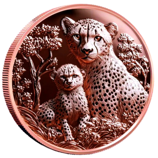 NEU** 1 oz Kupferedition - GEPARDENFAMILIE / CHEETAH FAMILY - Neue Serie Wilde Tiere / Wild Animals- VORVERKAUF - PRESALE !