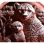 NEU** 1 oz Kupferedition - GEPARDENFAMILIE / CHEETAH...