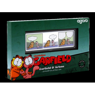 1 oz Niue 2026 Proof - GARFIELD & ARLENE Purrrfect Together (4) - Nickelodeon - silber Rectangle color - 2 NZ$
