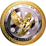 NEU* 1 oz Liberia 2026 GILDED PROOF - Die FRIEDENSTAUBE...