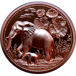 NEU** 1 oz Kupferedition - ELEFANTENFAMILIE / ELEPHANT...