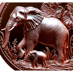 NEU** 1 oz Kupferedition - ELEFANTENFAMILIE / ELEPHANT...