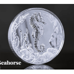 NEU ** 1 oz Samoa 2025 - ZEBRA - SEEPFERDCHEN / Hippocampus Sea Horse- Silber Prooflike - 2 Tala - Serie Seepferdchen