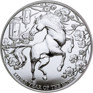 NEU* 1 oz Pitcairn 2026 BU - Jahr des PFERDES / Year of the Horse - Lunarserie  - Silber 2 NZ$