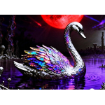 NEU** 1 oz Kupfer Coloredition - SCHWAN im MONDLICHT -...