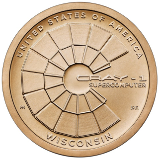 USA 1$ 2026 American Innovation Wisconsin - CRAY-1 Supercomputer - 1 US$ BU - Serie American Innovation U.S. Mint
