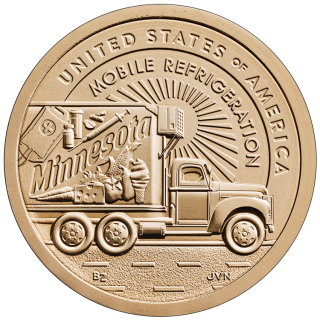 USA 1$ 2026 American Innovation - MINNESOTA MOBILE REFRIGERATION / Mobile Kühlung - 1 US$ BU - Serie American Innovation U.S. Mint