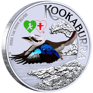 1 oz Australien 2026 Kookaburra Double Privy Ampelmännchen Coin Card - Berlin World Money fair - silber 1 AU$ - 1 x pro Kunde !