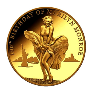 0,5 g Gold Kongo 2026 - MARILYN MONROE Geburtstag 100 Jahre Ikone & Superstar - 100 Frs