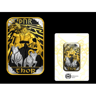 NEU* 1 oz Motivbarren RUTHENIUM Edition THOR der DONNERGOTT Nordische Götter - Silber Gilded - Germania Mint Royal Mint UK Kooperation