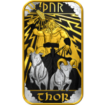 NEU* 1 oz Motivbarren RUTHENIUM Edition THOR der DONNERGOTT Nordische Götter - Silber Gilded - Germania Mint Royal Mint UK Kooperation