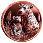 In Kürze** 1 oz Kupferedition - LEOPARDENFAMILIE /...