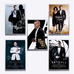 5 x 5 g Silberfolie JAMES BOND 007 FILMPLAKATE - Casino...