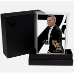 5 x 5 g Silberfolie JAMES BOND 007 FILMPLAKATE - Casino Royale Skyfall Spectre No Time to Doe Quantum