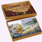 Neu in Kürze** 5 oz Kupfer/Copper Motivbarren 2026 - Die Biene Harmonie in der Natur Yin Yang Edition - GOLD & SILBER Veredelung / Kristallelemente - High Relief - Kupfer-Top-Edition - Vorverkauf !