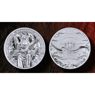 Neu** 1 oz Silber Germania 2026 NORNS - Sherin/Seeress VERDANDA - Baum des Lebens YGGDRASIL - Alte Mächtige Seherinnen - Vergangenheit Gegenwart Zukunft - Germania Mint