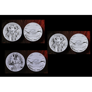 Neu** 3 x 1 oz SilberSET Germania 2026 NORNS - URD + SKULD + VERDANDA Sherin/Seeress - Baum des Lebens YGGDRASIL - Alte Mächtige Seherinnen - Vergangenheit Gegenwart Zukunft - Germania Mint