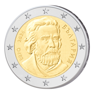 2 Euro Bulgarien 2026 Heiliger Paisius von Hilendar - erste Euro aus Bulgarien