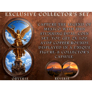 BRANDNEU** 2 oz Kupferedition - Mexico LIBERTAD / SIEGESGÖTTIN -Der Engel von Mexico - Die Legende der Unglücklichen Liebenden - Doppelsetiges Colormotiv - VORVERKAUF - PRESALE !