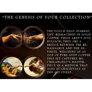 BRANDNEU** 2 oz Infinity Kupferedition - CREATION of ADAM - Schöpfungsgeschichte - Doppelsetiges Colormotiv - VORVERKAUF - PRESALE !       #1