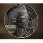 NEU*Einzelstück*  2 oz Kamerun 2026 NOFRETETE / NEFERTITI - Kintsugi Art  silber Antique Finish - 2000 Frs - Vorverkauf / Presale
